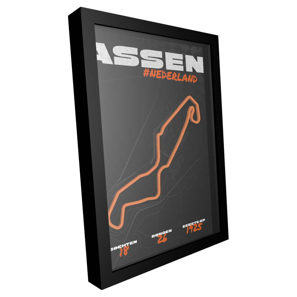 Assen 3D circuit schilderij - Orange Rush