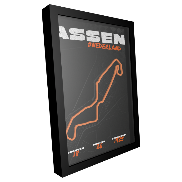 Assen 3D circuit schilderij - Orange Rush
