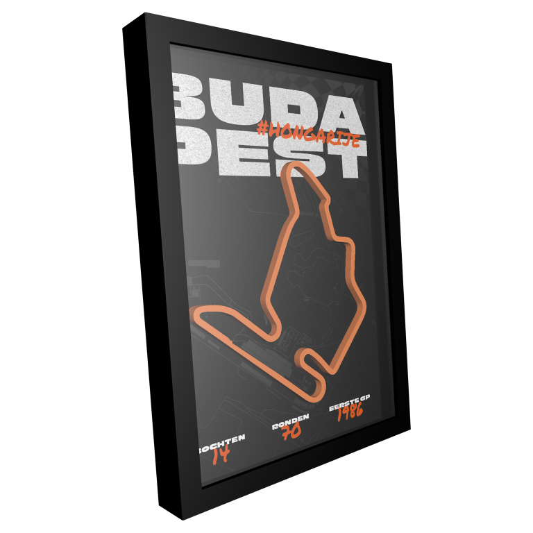 Budapest Hongarije 3D circuit schilderij - Orange Rush