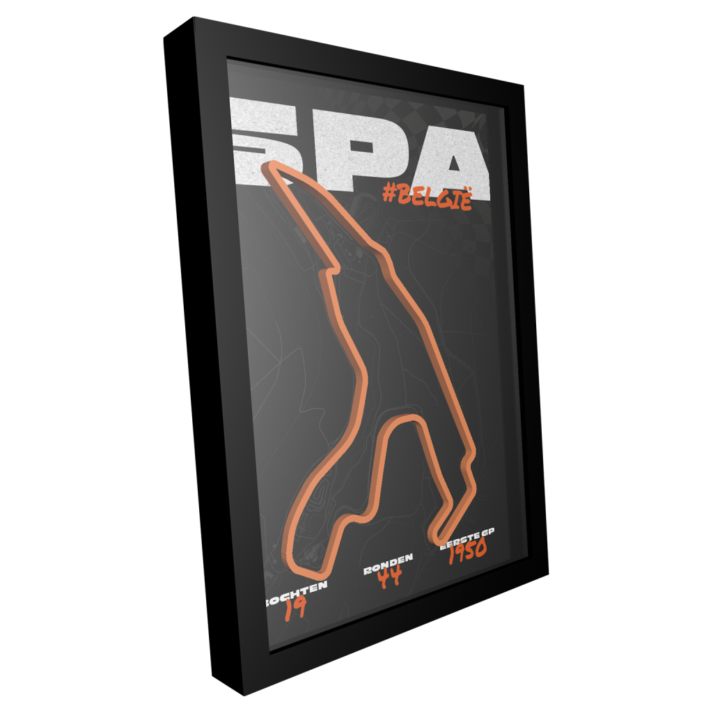Spa België 3D circuit schilderij - Orange Rush