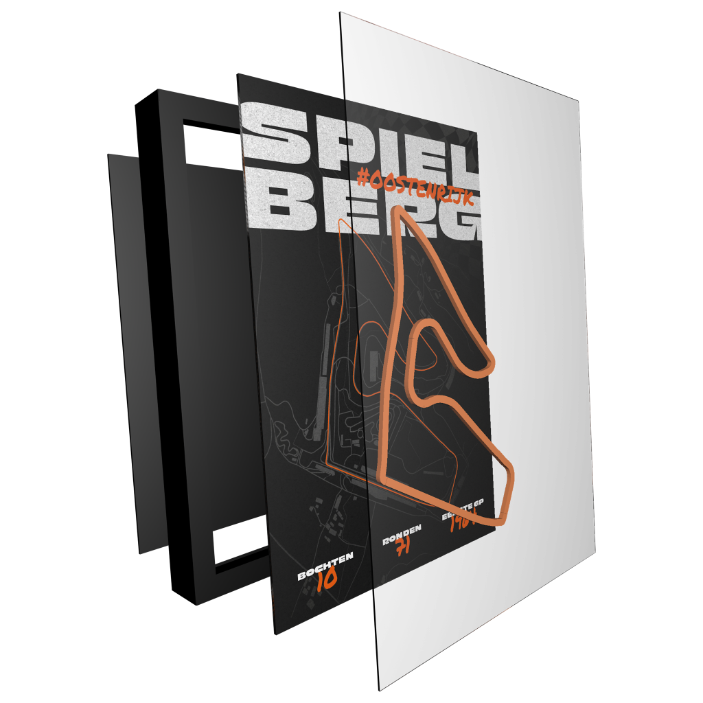 Spielberg Oostenrijk 3D circuit schilderij - Orange Rush