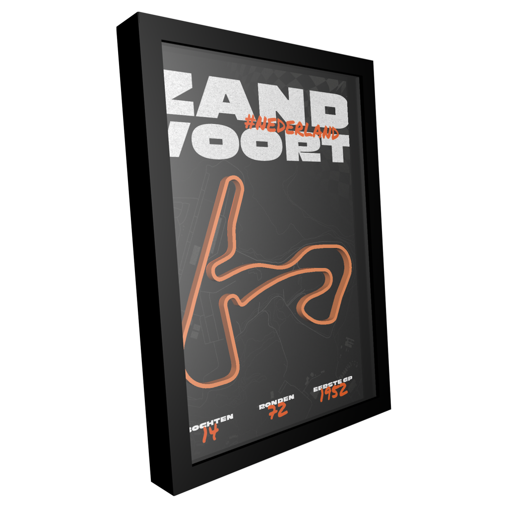 Zandvoort Nederland 3D circuit schilderij - Orange Rush