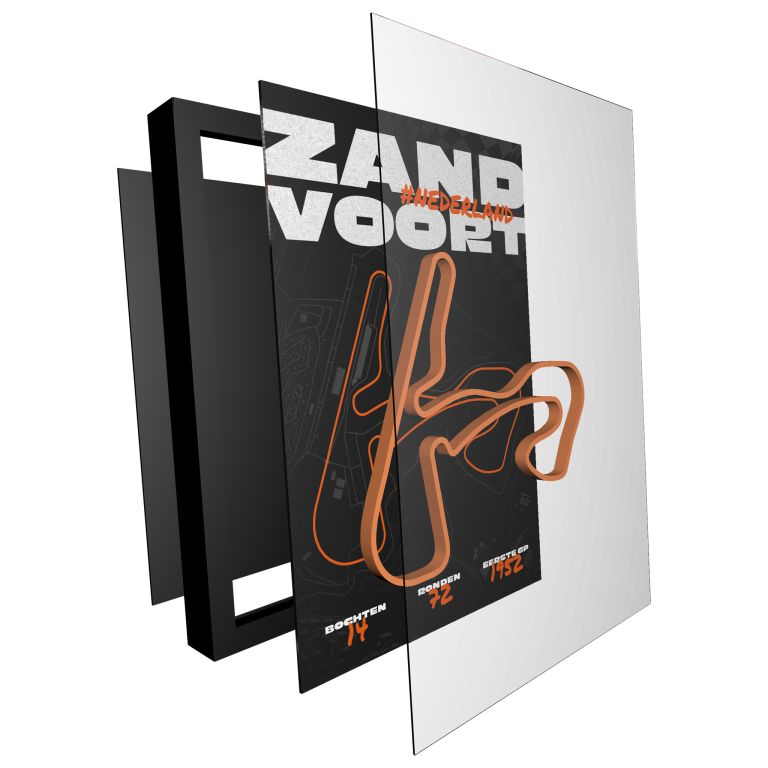 Zandvoort Nederland 3D circuit schilderij - Orange Rush